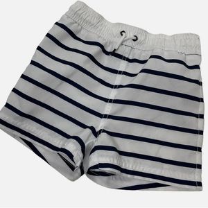 Rachel Zoe X Janie and Jack Boys White and Navy Swim Trunks Shorts size 6